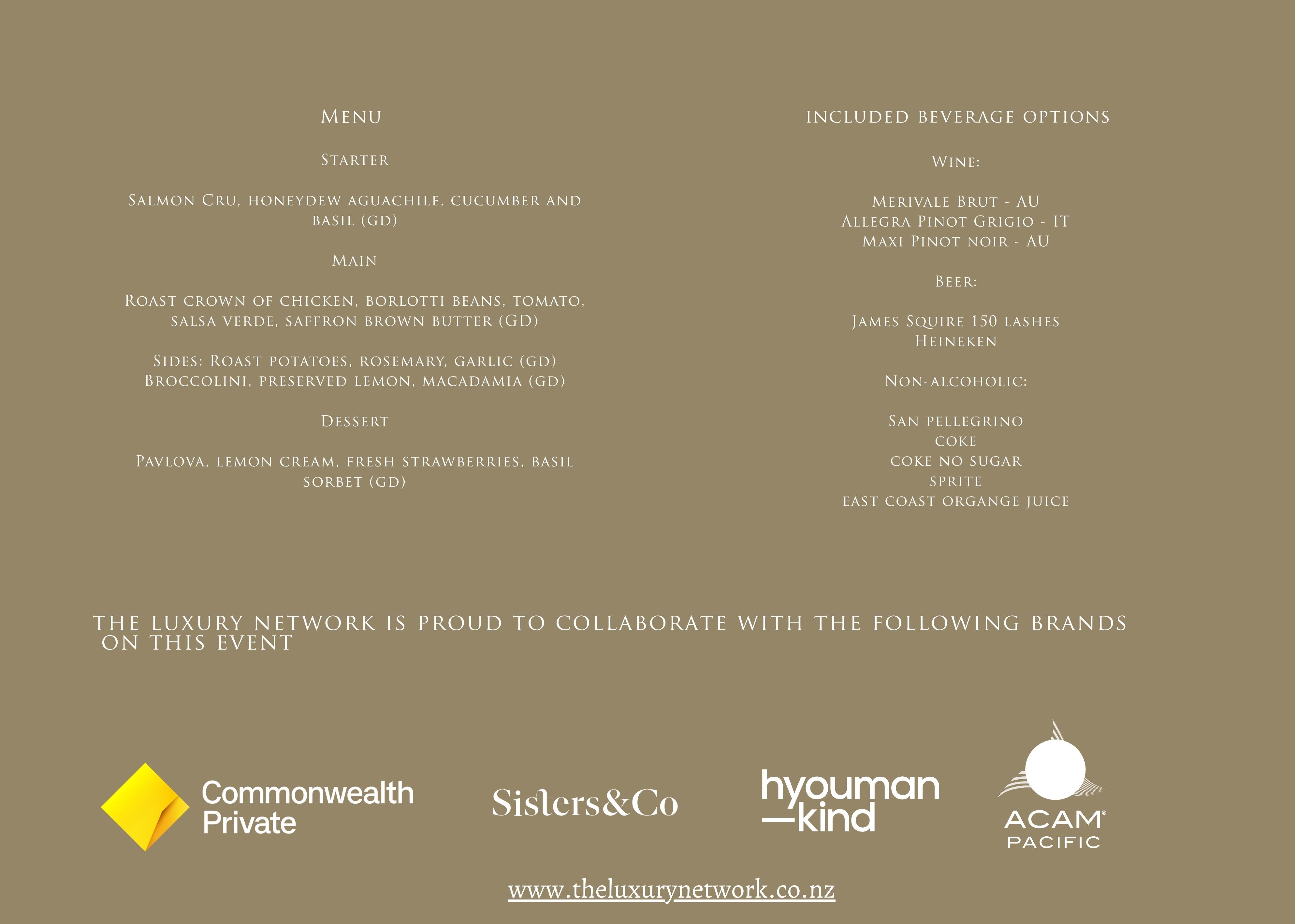 Hosted by Sam Dekker (table) - Gab Waller lunch in Sydney - 19th May 12.30-3pm