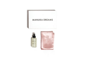 Manuka Dreams- The Signature Sleep Set - One Pure Silk Pillowcase & One Manuka Lavender Sleep Mist