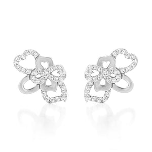 Sutcliffe's Bouquet Transformable gold and diamond earrings