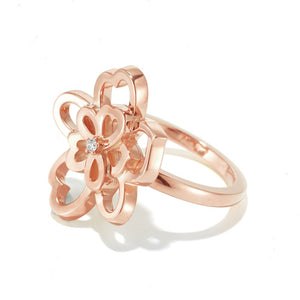 Sutcliffe's Heart - a - flutter Gold and Diamond Ring