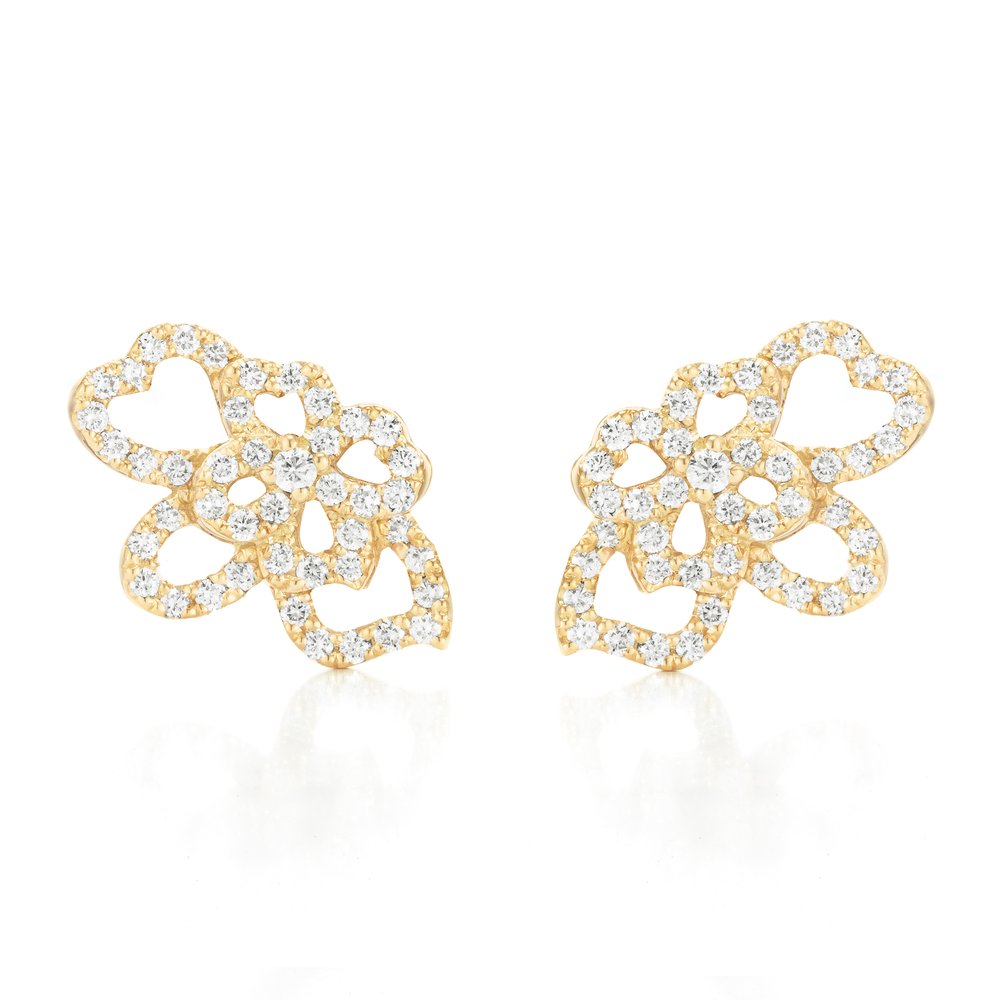 Sutcliffe's Papillon Transformable gold and diamond earrings