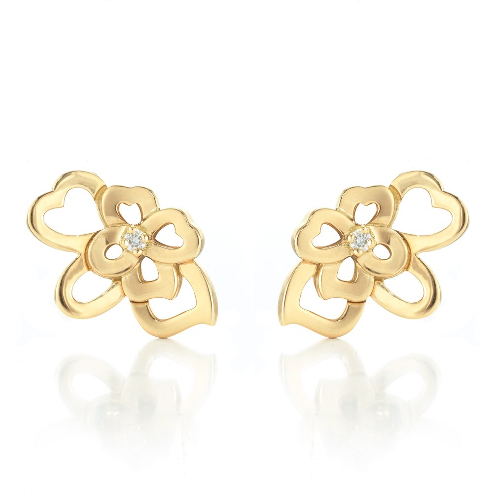 Sutcliffe's Summer Bloom transformable gold and diamond earrings