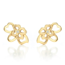 Load image into Gallery viewer, Sutcliffe&#39;s Summer Bloom transformable gold and diamond earrings
