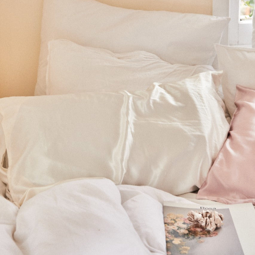 Personalised Monogram Sleep Set - Pure Silk Pillowcase & Manuka Lavender Sleep Mist With Your Name Or Initials