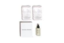 Load image into Gallery viewer, Manuka Dreams - The Luxe - Two Silk Pillowcases &amp; One Manuka Lavender Sleep Mist Set
