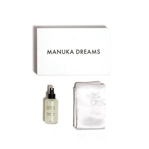 Manuka Dreams- The Signature Sleep Set - One Pure Silk Pillowcase & One Manuka Lavender Sleep Mist