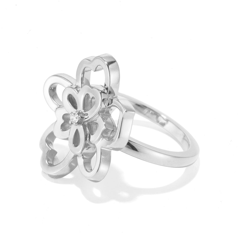Sutcliffe's Heart - a - flutter Gold and Diamond Ring