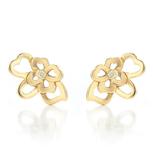 Sutcliffe's Summer Bloom transformable gold and diamond earrings